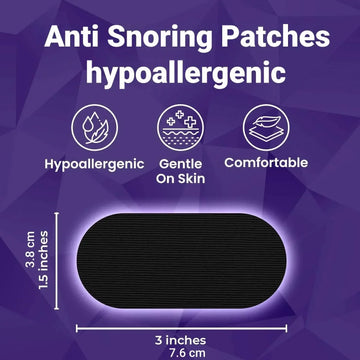 Anti snoring patch with hypoallergenic, gentle on skin, and comfortable features