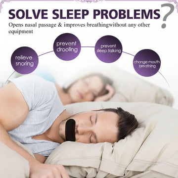 sleep aid device with text about solving sleep problems.